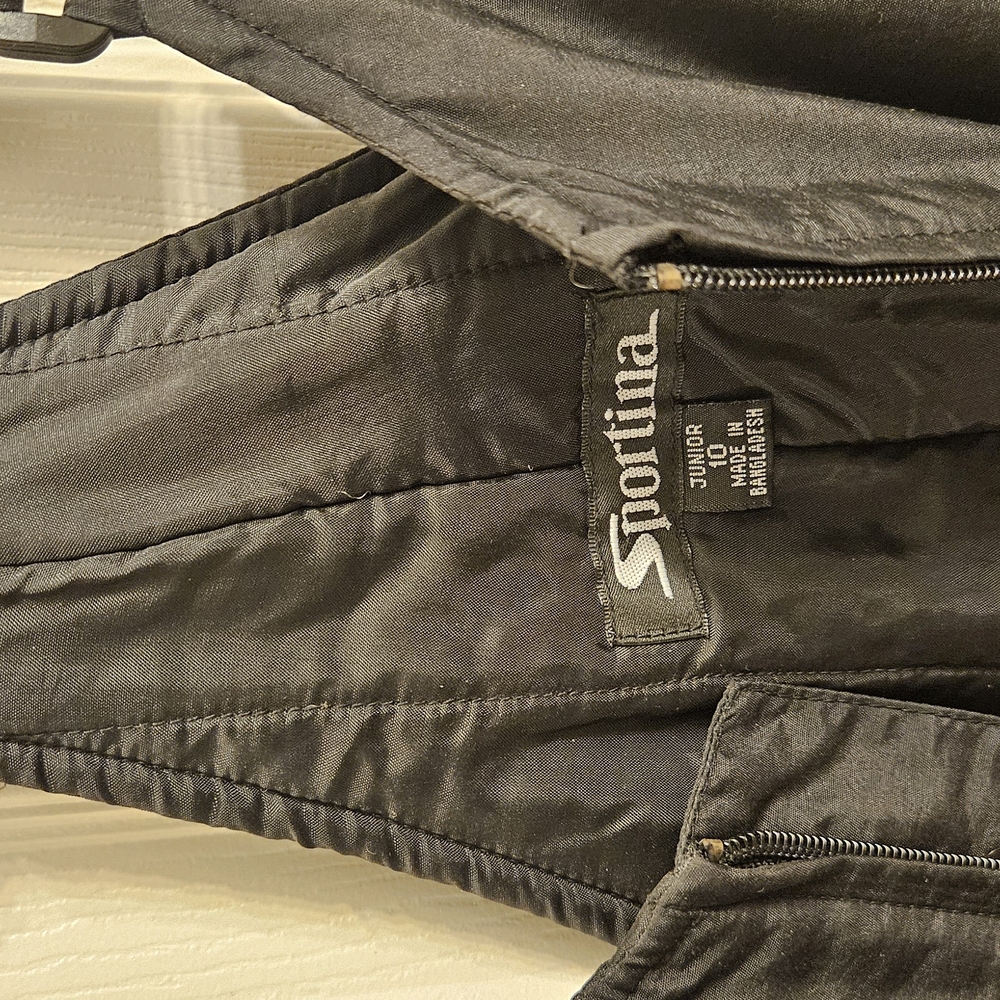 Kids Black Ski Bib